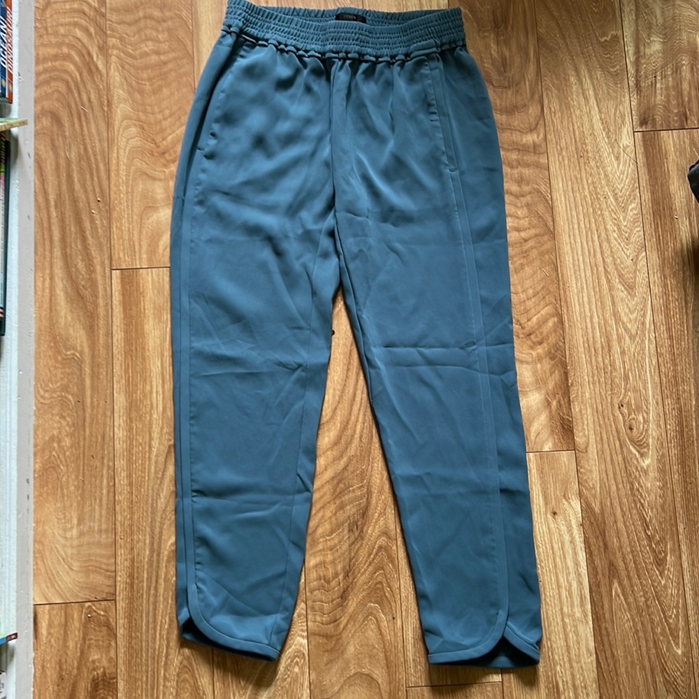 J Crew silky jogger pants in dusty blue Size 10